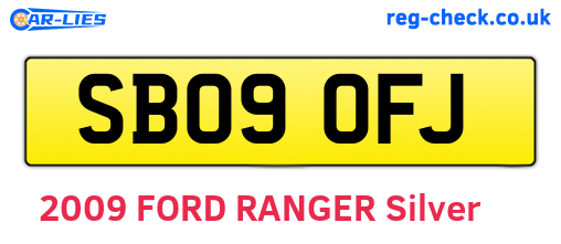 SB09OFJ are the vehicle registration plates.
