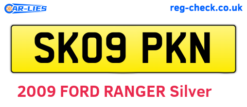 SK09PKN are the vehicle registration plates.