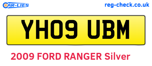 YH09UBM are the vehicle registration plates.