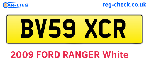 BV59XCR are the vehicle registration plates.