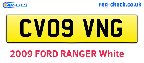 CV09VNG are the vehicle registration plates.