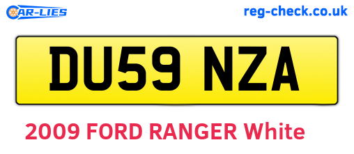 DU59NZA are the vehicle registration plates.