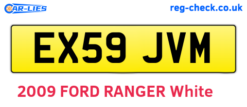 EX59JVM are the vehicle registration plates.