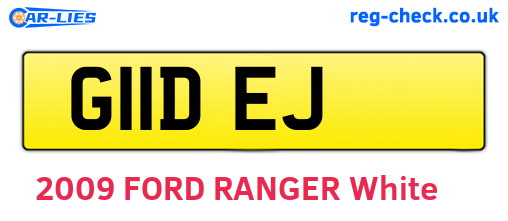 G11DEJ are the vehicle registration plates.