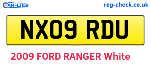 NX09RDU are the vehicle registration plates.