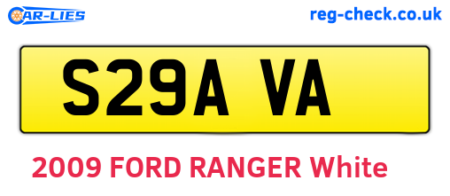 S29AVA are the vehicle registration plates.