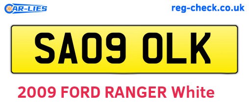 SA09OLK are the vehicle registration plates.