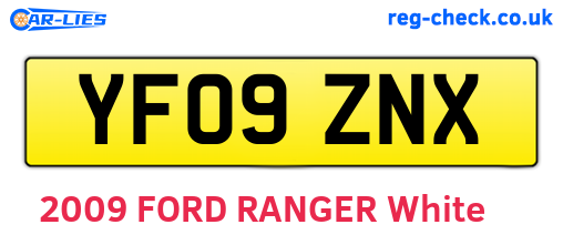 YF09ZNX are the vehicle registration plates.