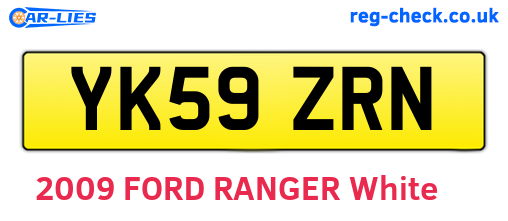 YK59ZRN are the vehicle registration plates.