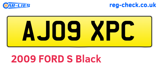 AJ09XPC are the vehicle registration plates.