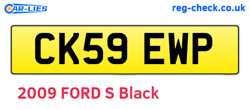 CK59EWP are the vehicle registration plates.