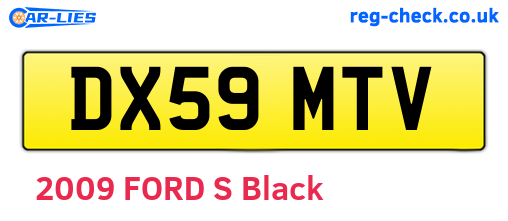 DX59MTV are the vehicle registration plates.