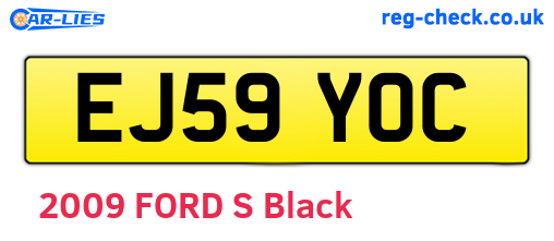 EJ59YOC are the vehicle registration plates.