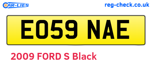 EO59NAE are the vehicle registration plates.