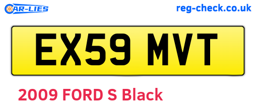 EX59MVT are the vehicle registration plates.