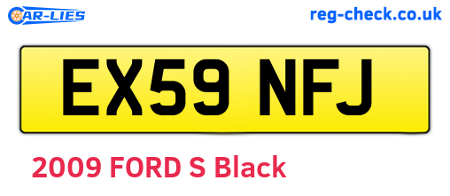 EX59NFJ are the vehicle registration plates.