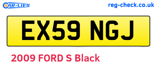 EX59NGJ are the vehicle registration plates.
