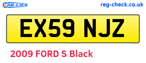 EX59NJZ are the vehicle registration plates.