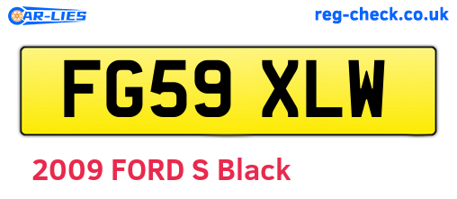 FG59XLW are the vehicle registration plates.
