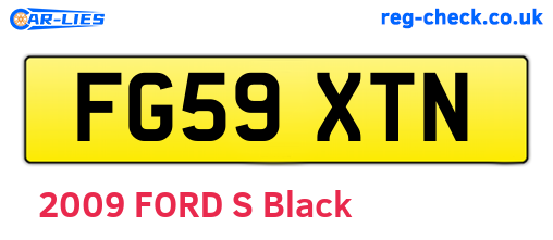 FG59XTN are the vehicle registration plates.