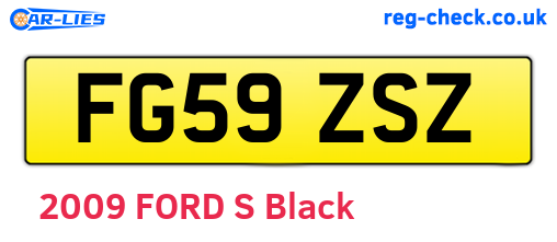 FG59ZSZ are the vehicle registration plates.