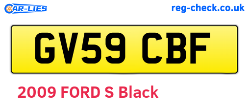 GV59CBF are the vehicle registration plates.