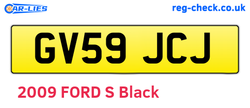GV59JCJ are the vehicle registration plates.