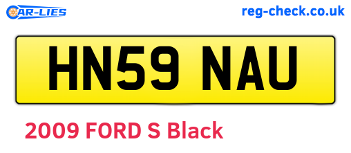 HN59NAU are the vehicle registration plates.