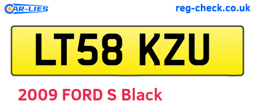 LT58KZU are the vehicle registration plates.