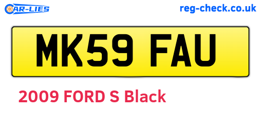 MK59FAU are the vehicle registration plates.