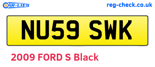 NU59SWK are the vehicle registration plates.