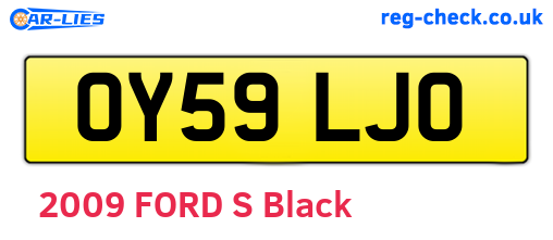 OY59LJO are the vehicle registration plates.