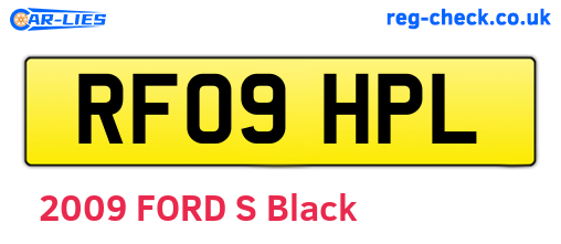 RF09HPL are the vehicle registration plates.