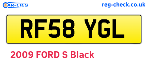 RF58YGL are the vehicle registration plates.