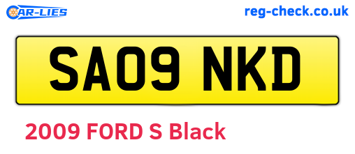 SA09NKD are the vehicle registration plates.