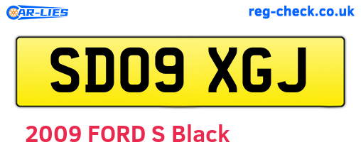 SD09XGJ are the vehicle registration plates.