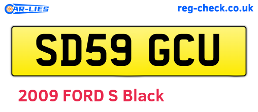 SD59GCU are the vehicle registration plates.
