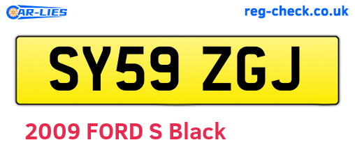 SY59ZGJ are the vehicle registration plates.
