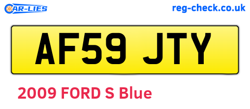 AF59JTY are the vehicle registration plates.