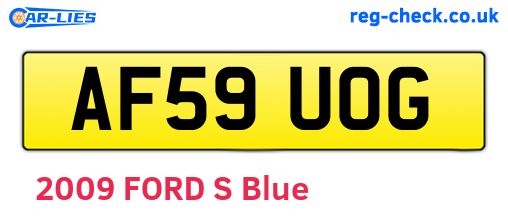 AF59UOG are the vehicle registration plates.