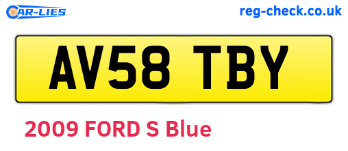 AV58TBY are the vehicle registration plates.
