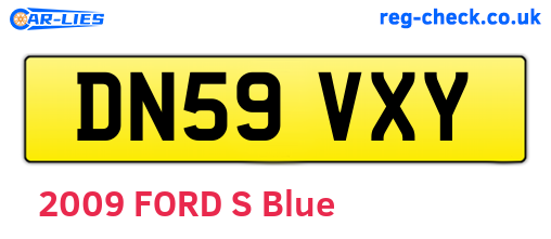 DN59VXY are the vehicle registration plates.