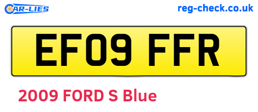 EF09FFR are the vehicle registration plates.