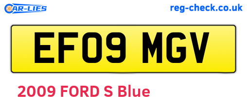 EF09MGV are the vehicle registration plates.