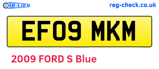 EF09MKM are the vehicle registration plates.