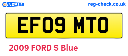 EF09MTO are the vehicle registration plates.