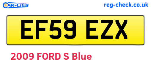 EF59EZX are the vehicle registration plates.