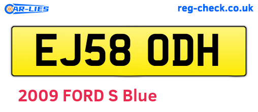 EJ58ODH are the vehicle registration plates.