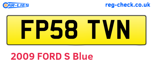 FP58TVN are the vehicle registration plates.