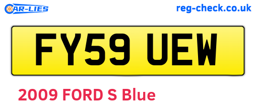 FY59UEW are the vehicle registration plates.